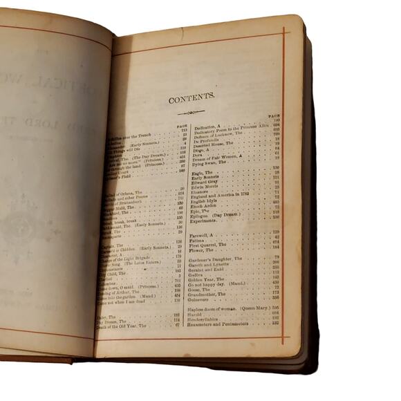 The Poetical Works of Alfred Lord Tennyson 1800 Gregorian HC Poetry Poems - Picture 10 of 15